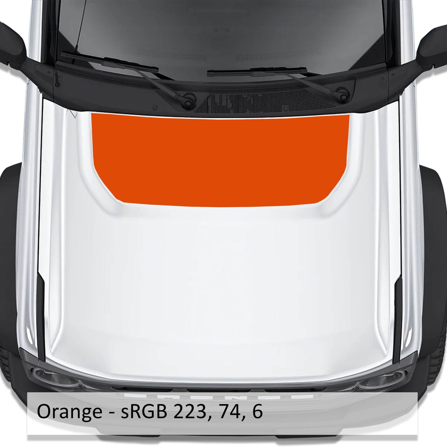 Solid Blackout Hood Vinyl Decal Fits Ford Bronco 2021+