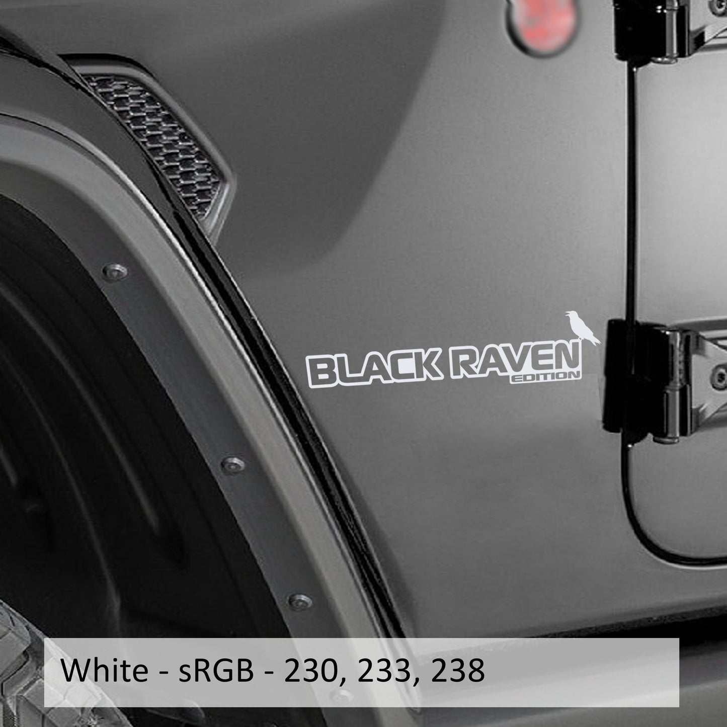 Black Raven Edition Decal (Pair) Fender Decals For Wrangler/Gladiator JK/JL/JT