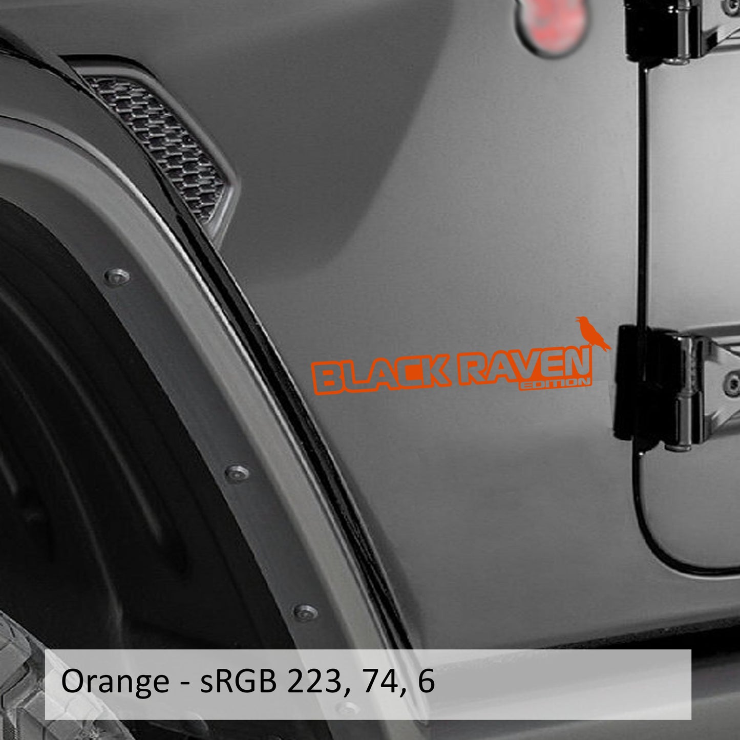 Black Raven Edition Decal (Pair) Fender Decals For Wrangler/Gladiator JK/JL/JT