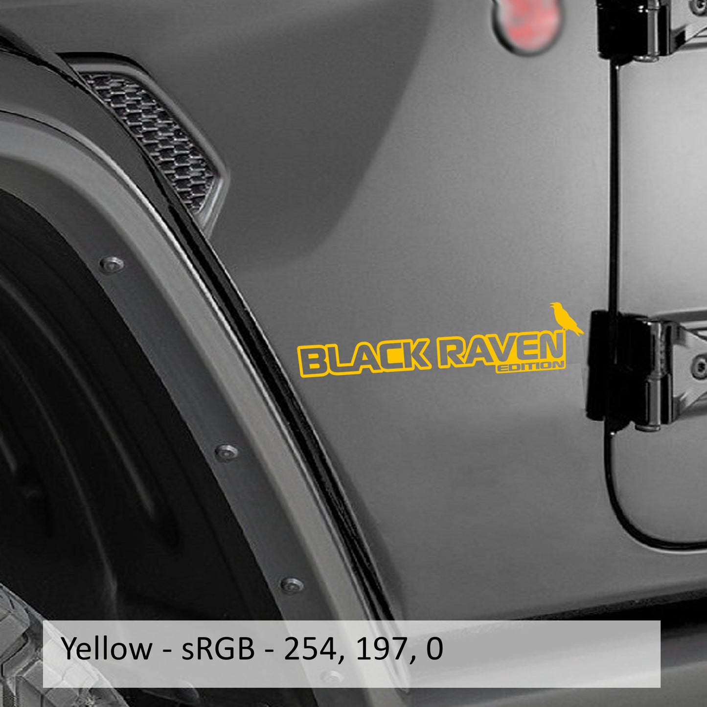 Black Raven Edition Decal (Pair) Fender Decals For Wrangler/Gladiator JK/JL/JT