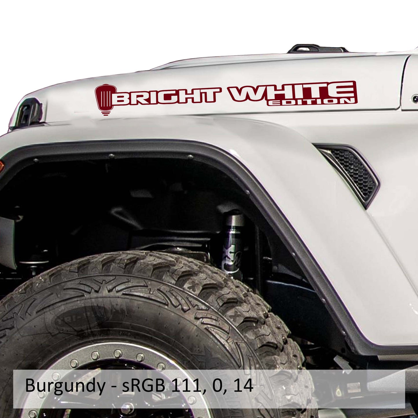 Bright White Edition Hood Decal Set (Pair)