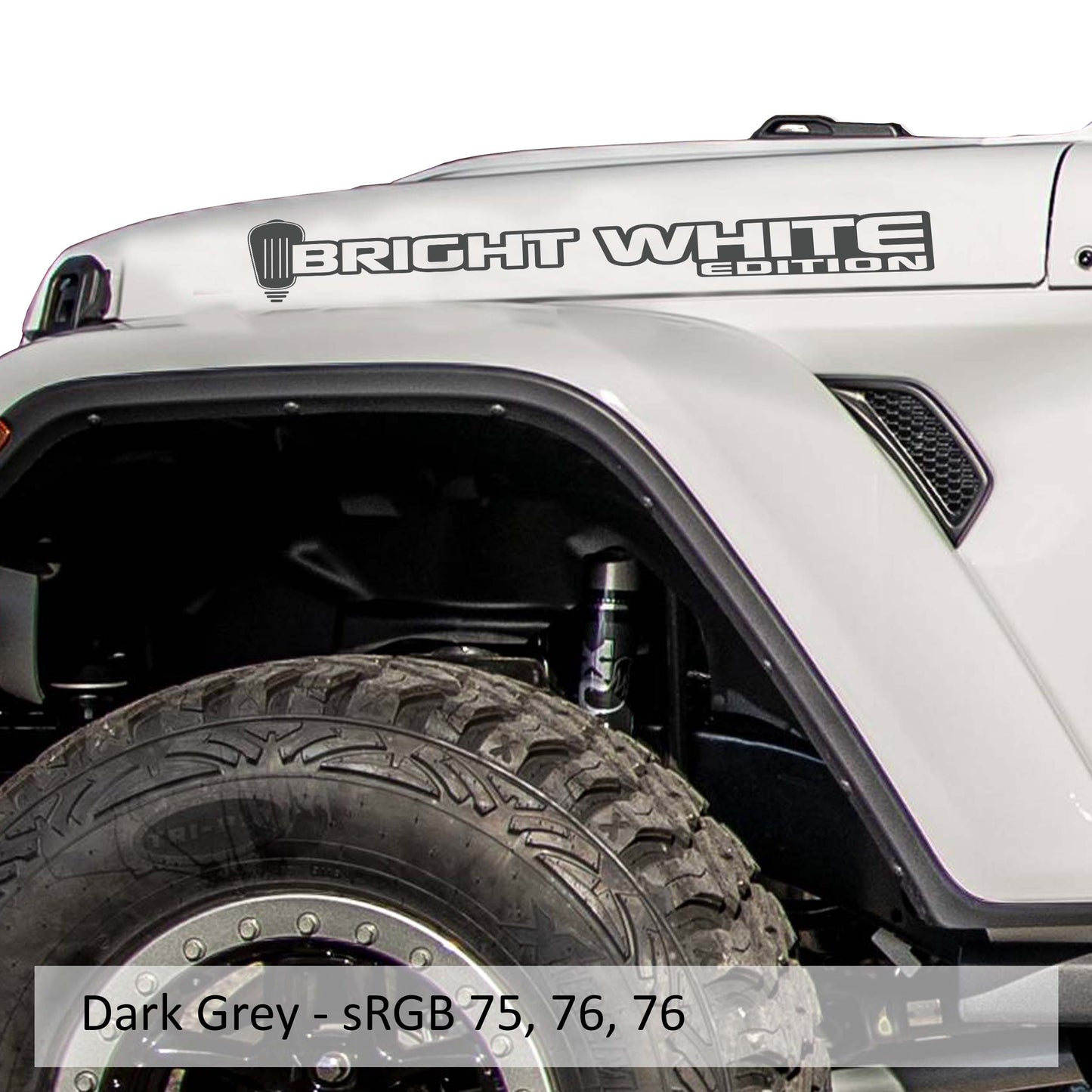 Bright White Edition Hood Decal Set (Pair)