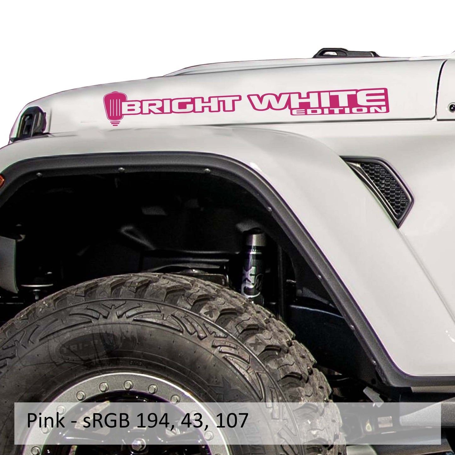 Bright White Edition Hood Decal Set (Pair)