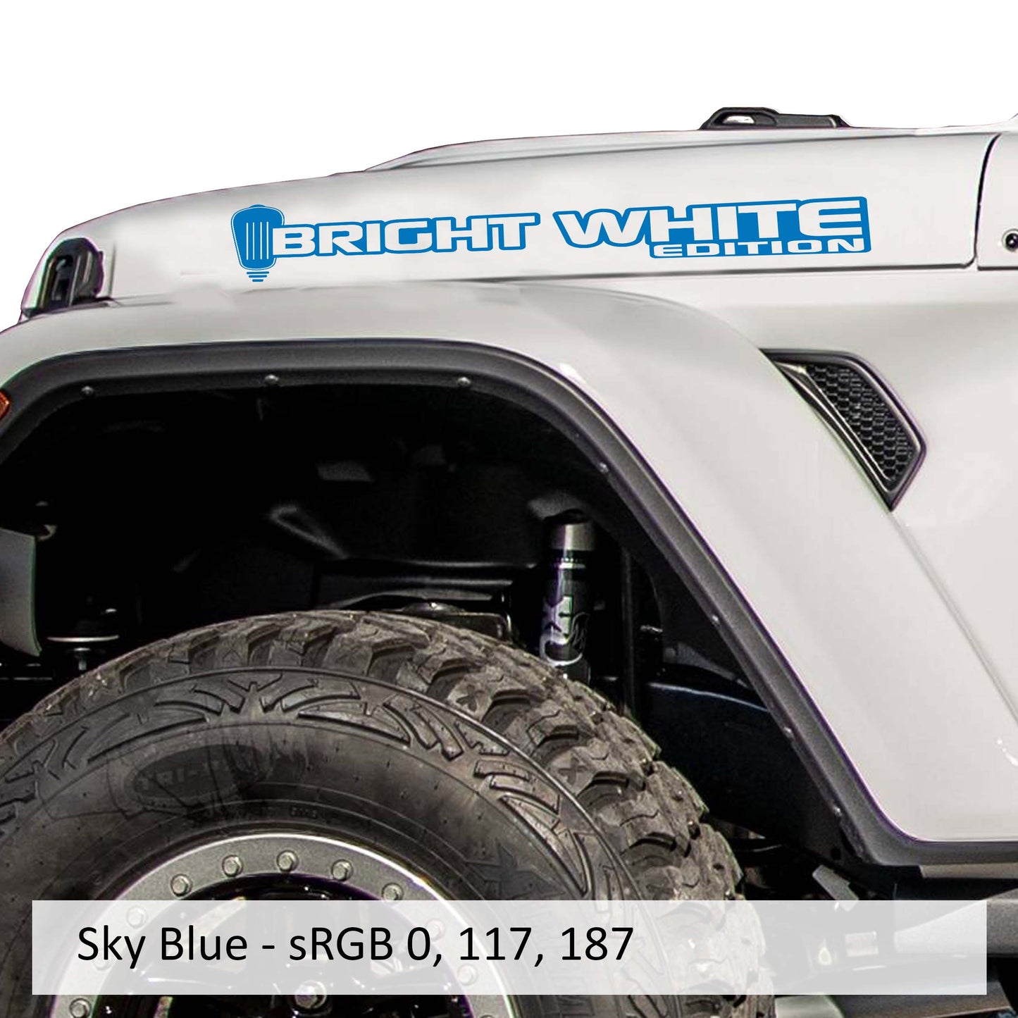 Bright White Edition Hood Decal Set (Pair)