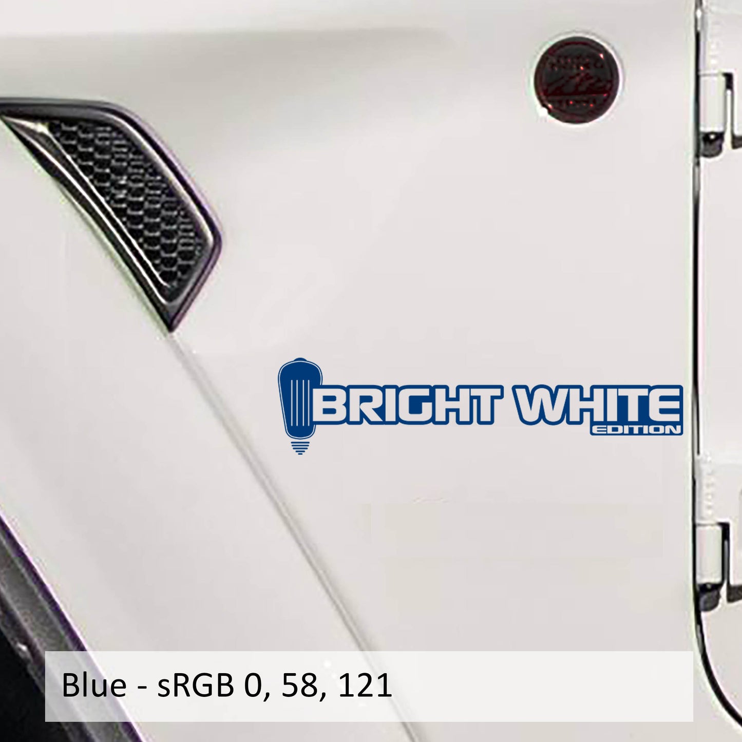 Bright White Edition Fender Decal (Pair) Fender Decals For Wrangler/Gladiator - JL/JT