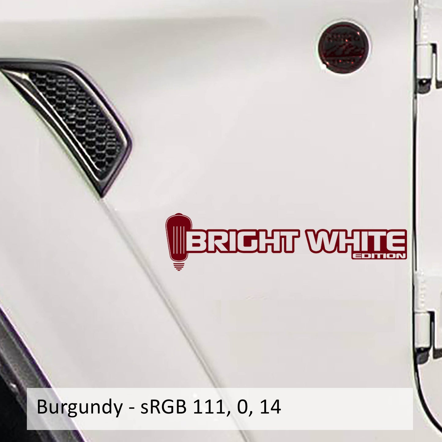 Bright White Edition Fender Decal (Pair) Fender Decals For Wrangler/Gladiator - JL/JT