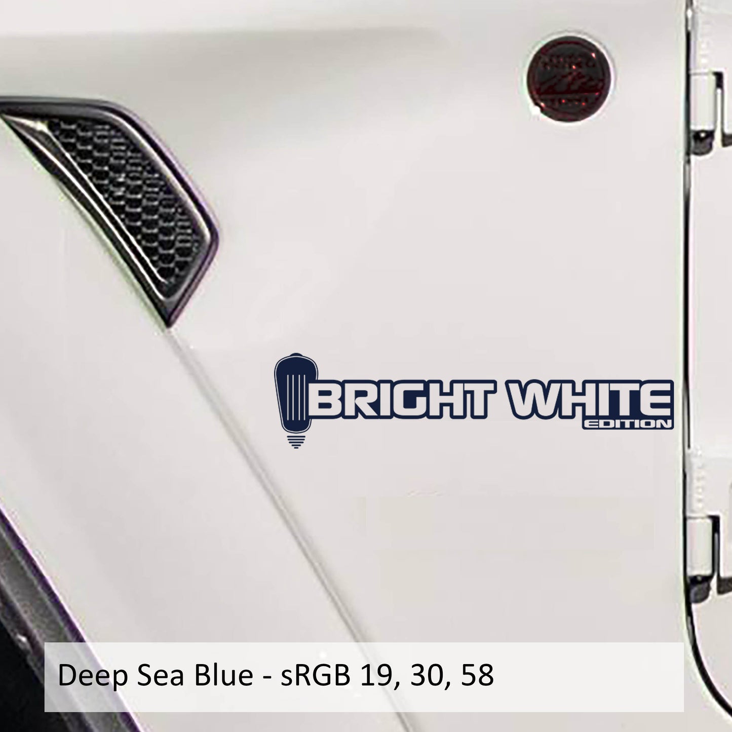 Bright White Edition Fender Decal (Pair) Fender Decals For Wrangler/Gladiator - JL/JT