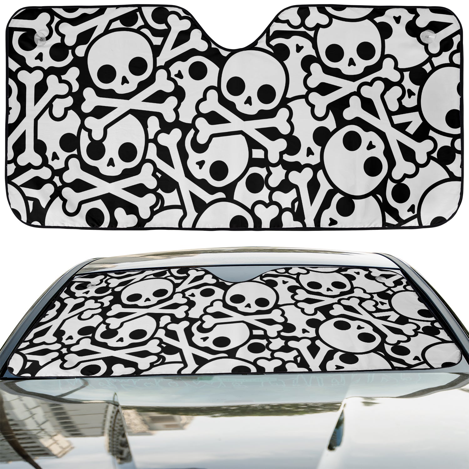 a car with skulls and bones on it