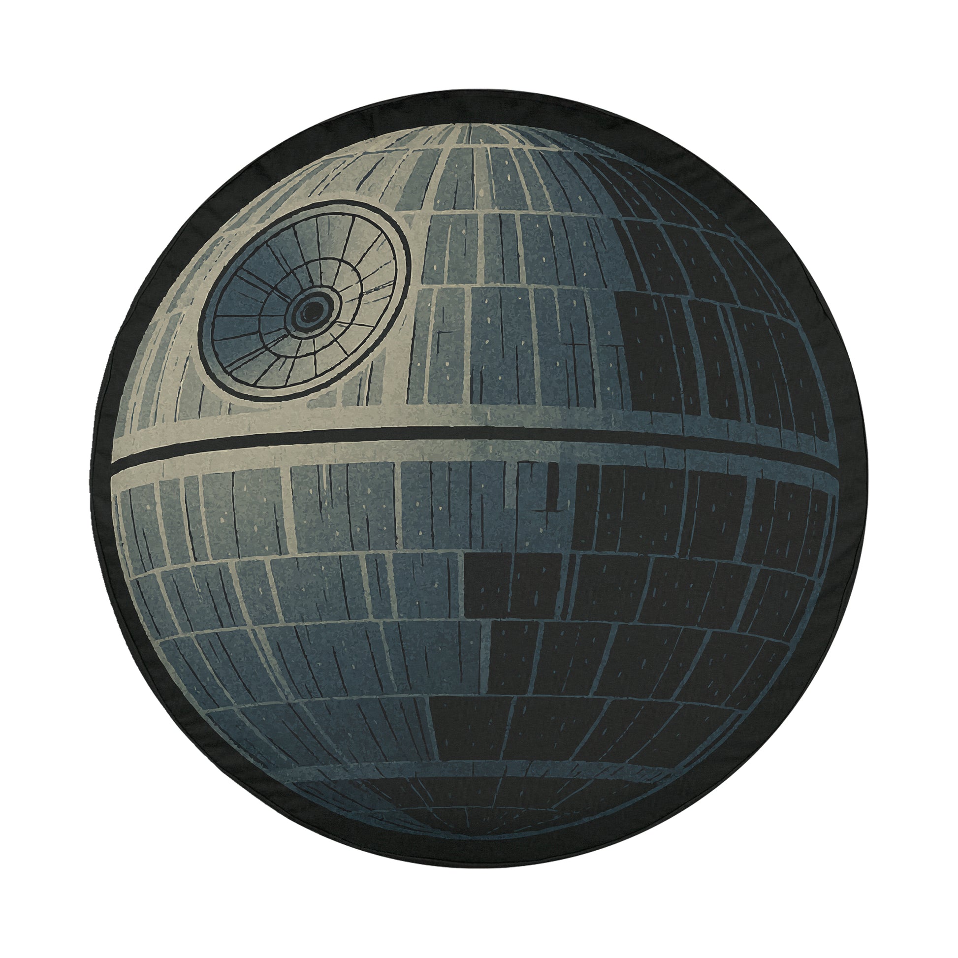 a large, round, space-themed structure with a distinctive design.