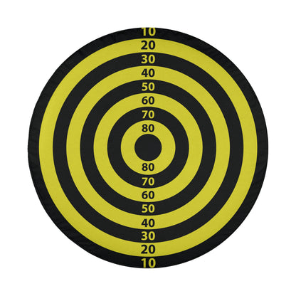 a yellow and black circle with numbers on it