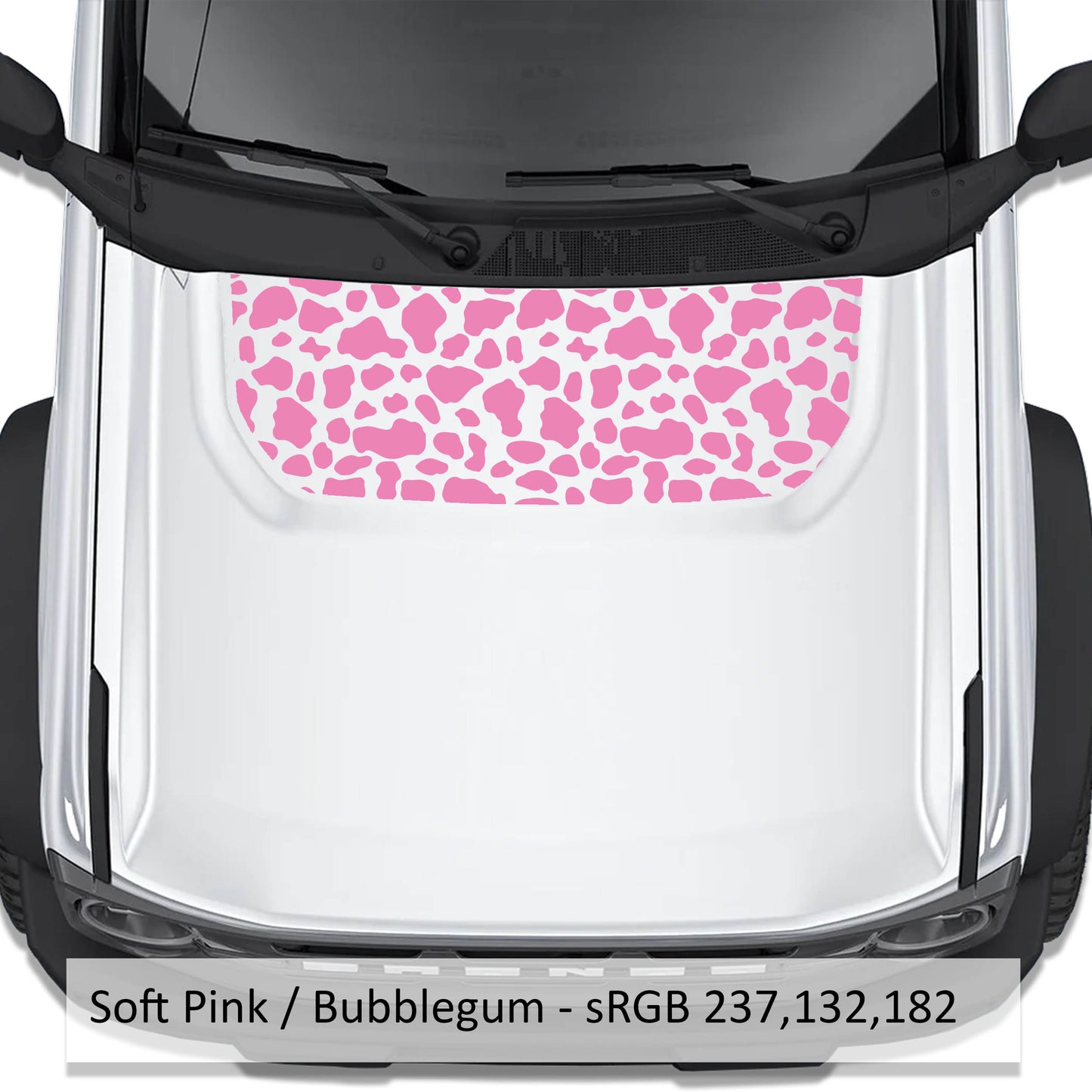 Cow Print Blackout Hood Vinyl Decal Fits Ford Bronco 2021+
