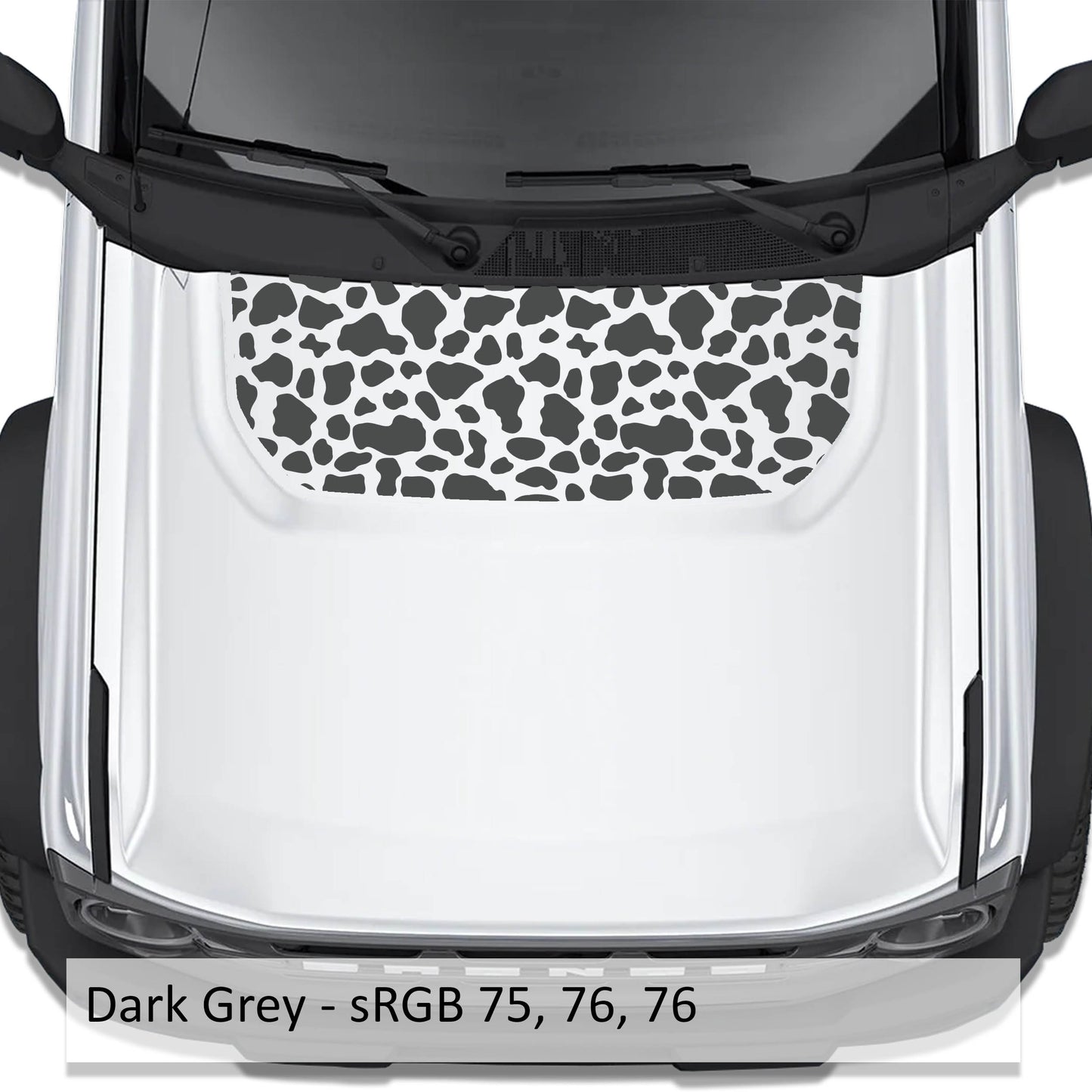 Cow Print Blackout Hood Vinyl Decal Fits Ford Bronco 2021+