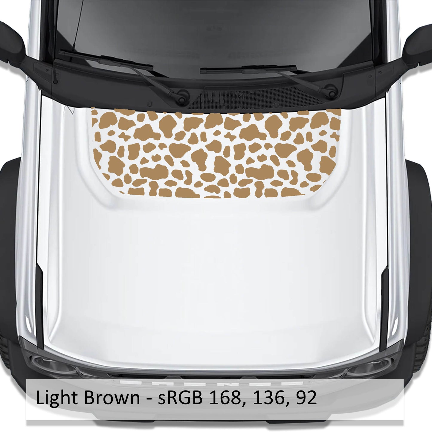 Cow Print Blackout Hood Vinyl Decal Fits Ford Bronco 2021+