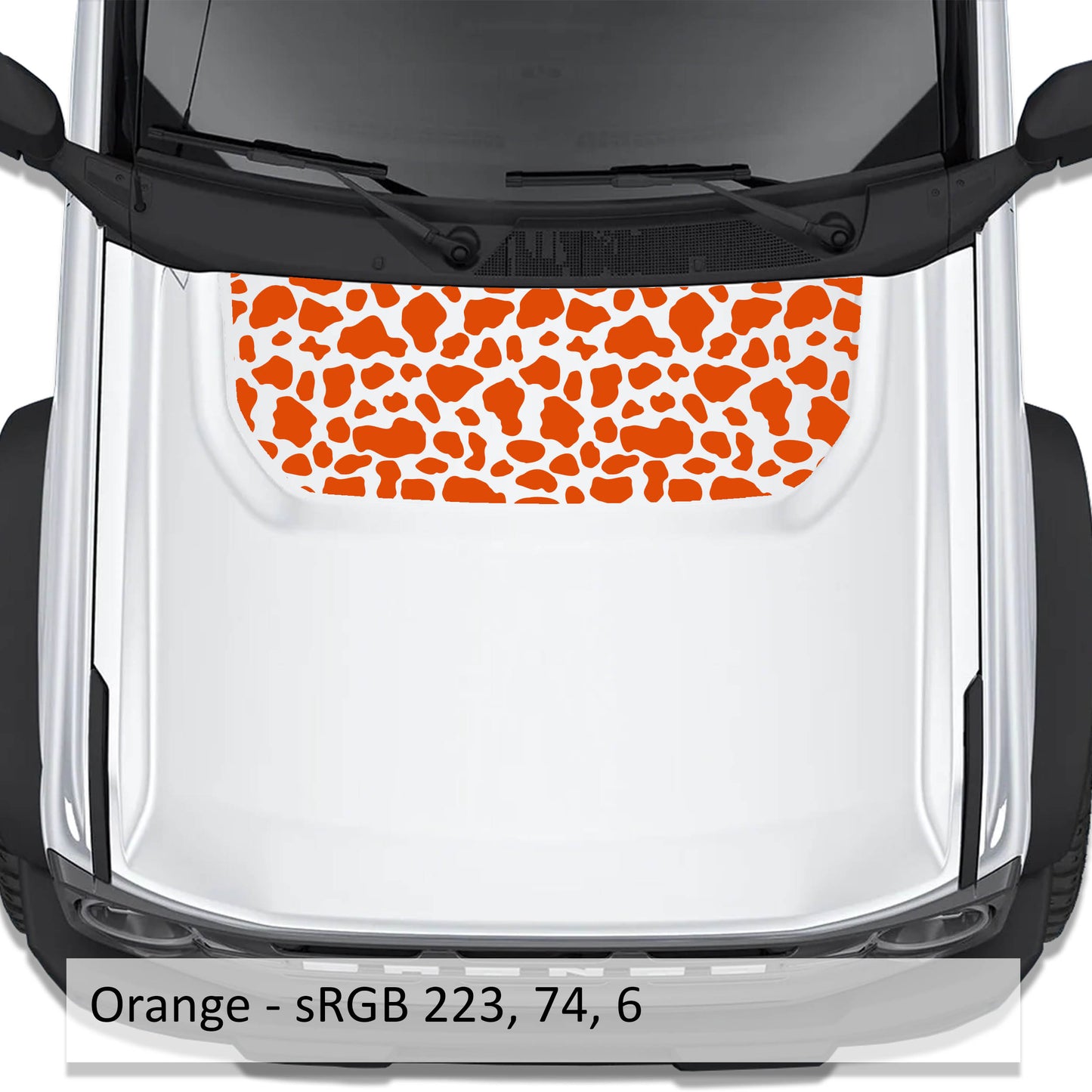 Cow Print Blackout Hood Vinyl Decal Fits Ford Bronco 2021+