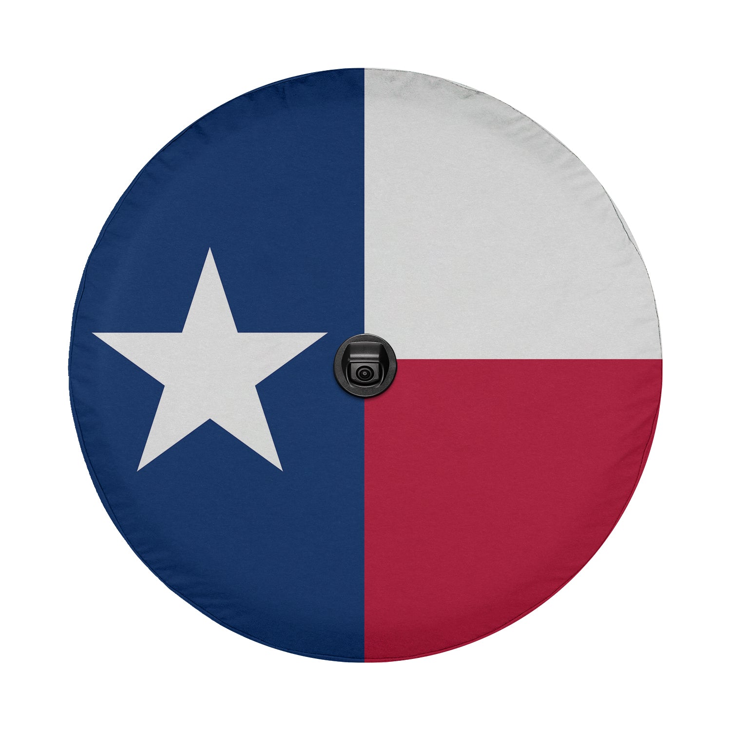 a round flag with a star on it