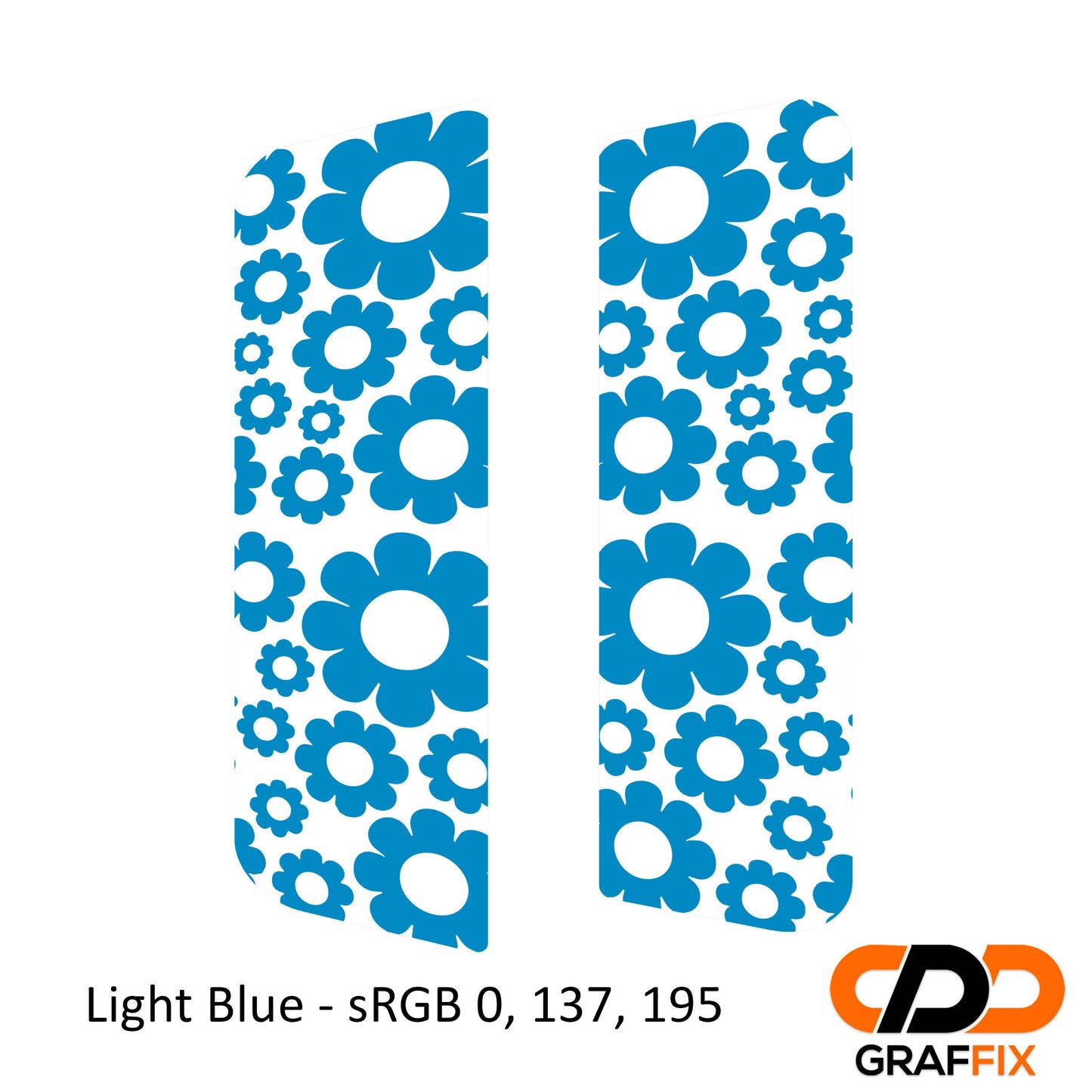 Daisy Pattern Side Window Vinyl Decal Set - Fits Jeep Wrangler JKU 2007 - 2018