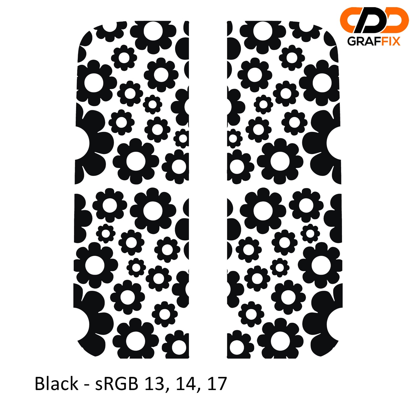 Daisy Pattern Side Window Vinyl Decal Set - Fits Jeep Wrangler JL 2018+/Fits Jeep Gladiator JT 2020+