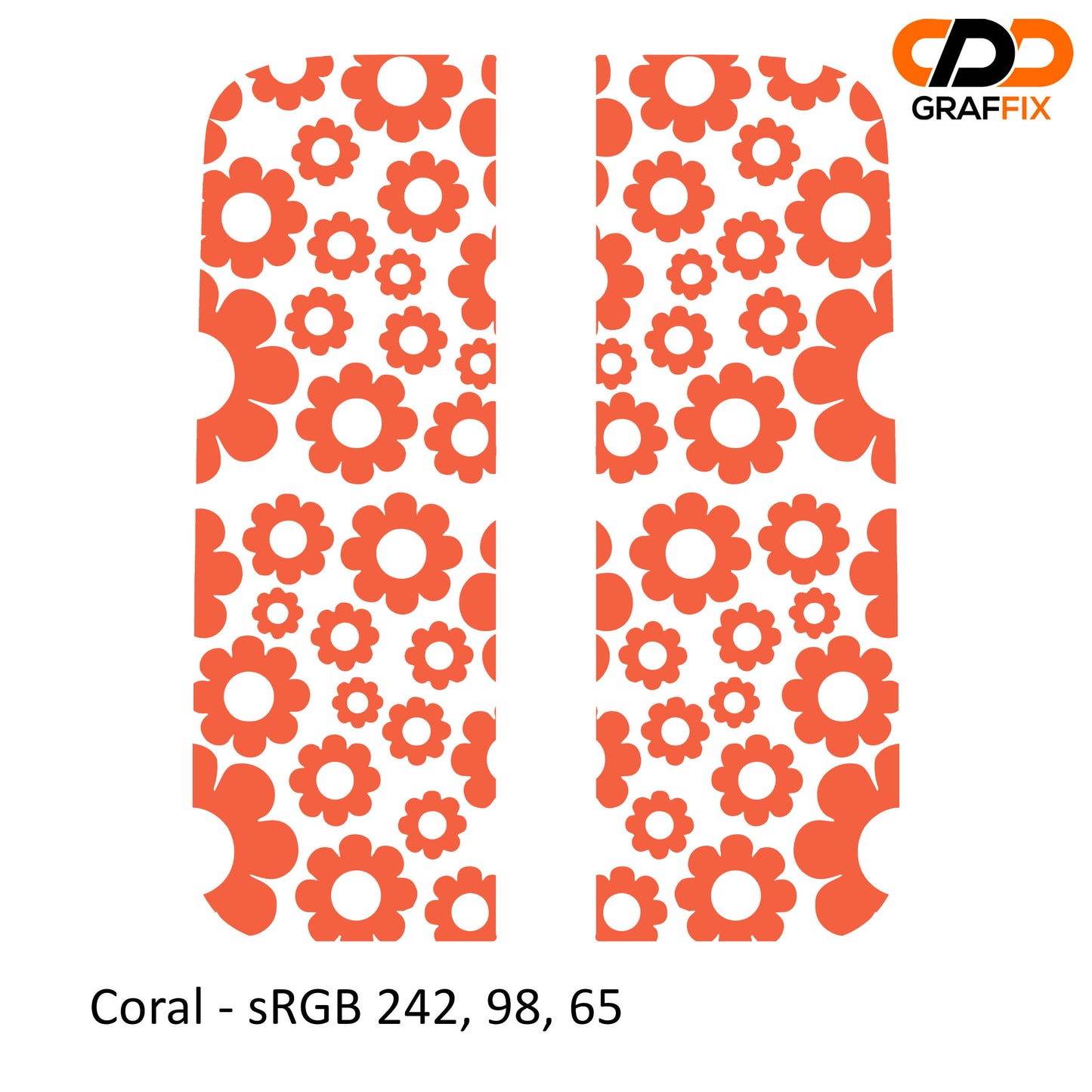 Daisy Pattern Side Window Vinyl Decal Set - Fits Jeep Wrangler JL 2018+/Fits Jeep Gladiator JT 2020+