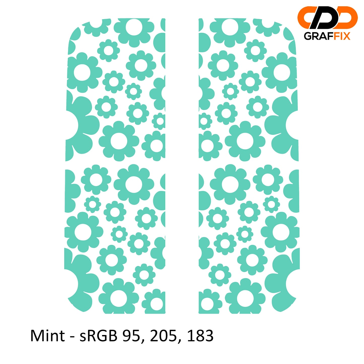 Daisy Pattern Side Window Vinyl Decal Set - Fits Jeep Wrangler JL 2018+/Fits Jeep Gladiator JT 2020+