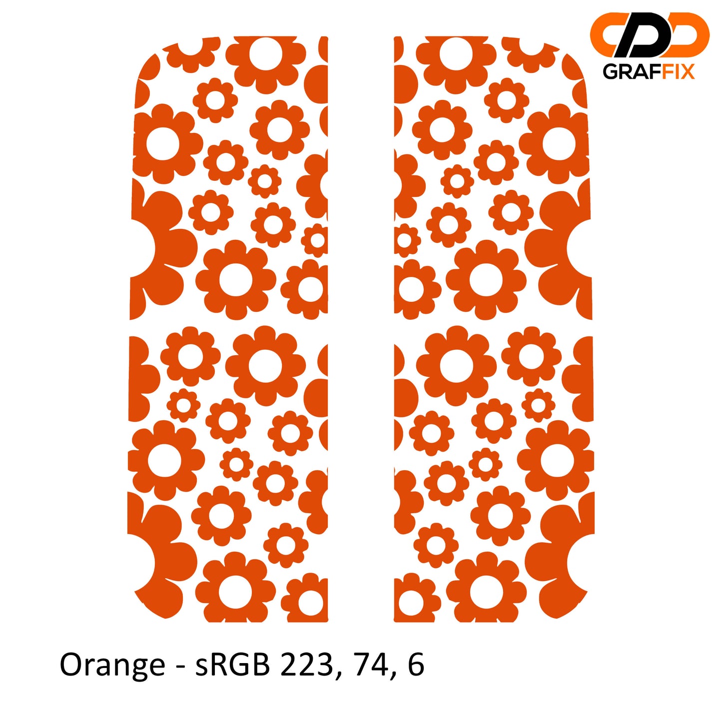 Daisy Pattern Side Window Vinyl Decal Set - Fits Jeep Wrangler JL 2018+/Fits Jeep Gladiator JT 2020+