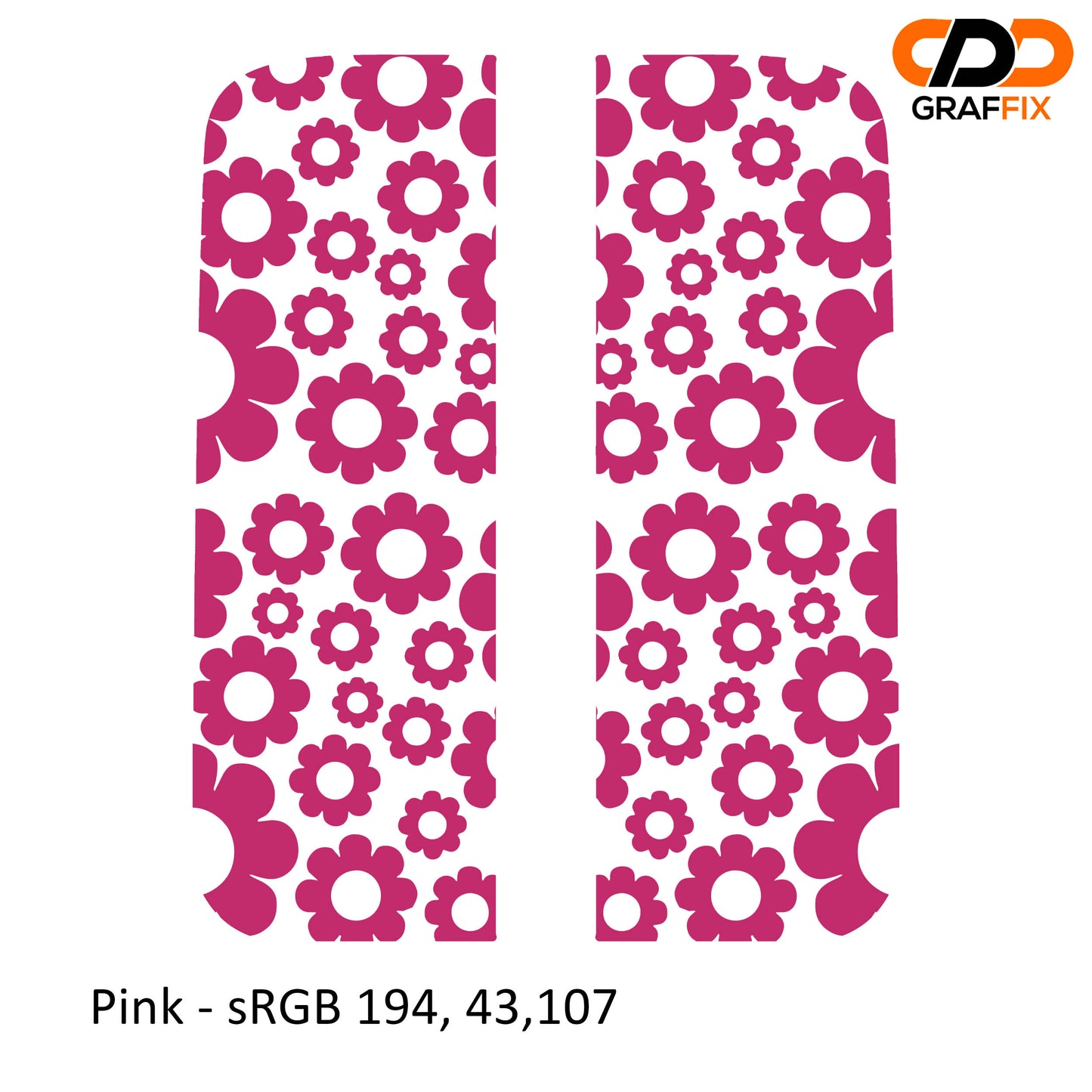 Daisy Pattern Side Window Vinyl Decal Set - Fits Jeep Wrangler JL 2018+/Fits Jeep Gladiator JT 2020+