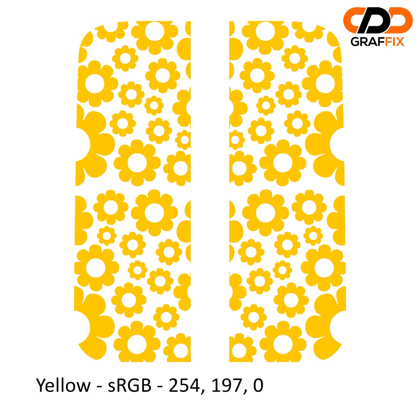 Daisy Pattern Side Window Vinyl Decal Set - Fits Jeep Wrangler JL 2018+/Fits Jeep Gladiator JT 2020+