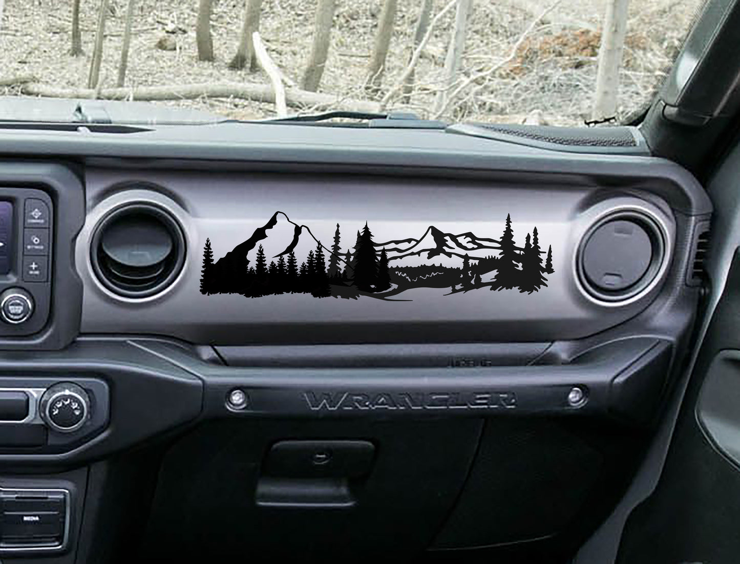 JL/JT Dashboard Mountain Scene Ver 1 Vinyl Decal