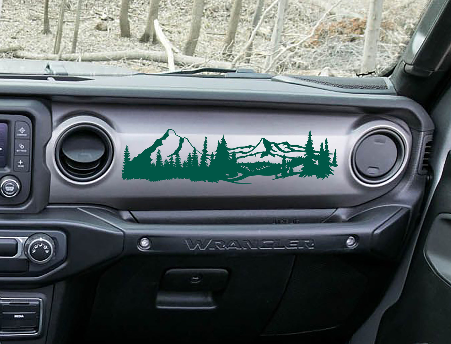 JL/JT Dashboard Mountain Scene Ver 1 Vinyl Decal