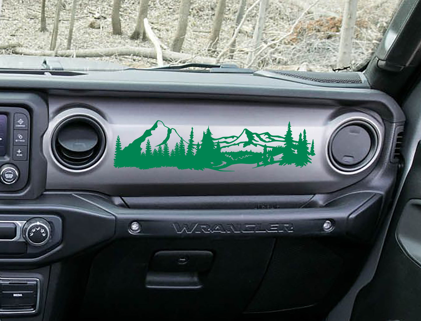 JL/JT Dashboard Mountain Scene Ver 1 Vinyl Decal