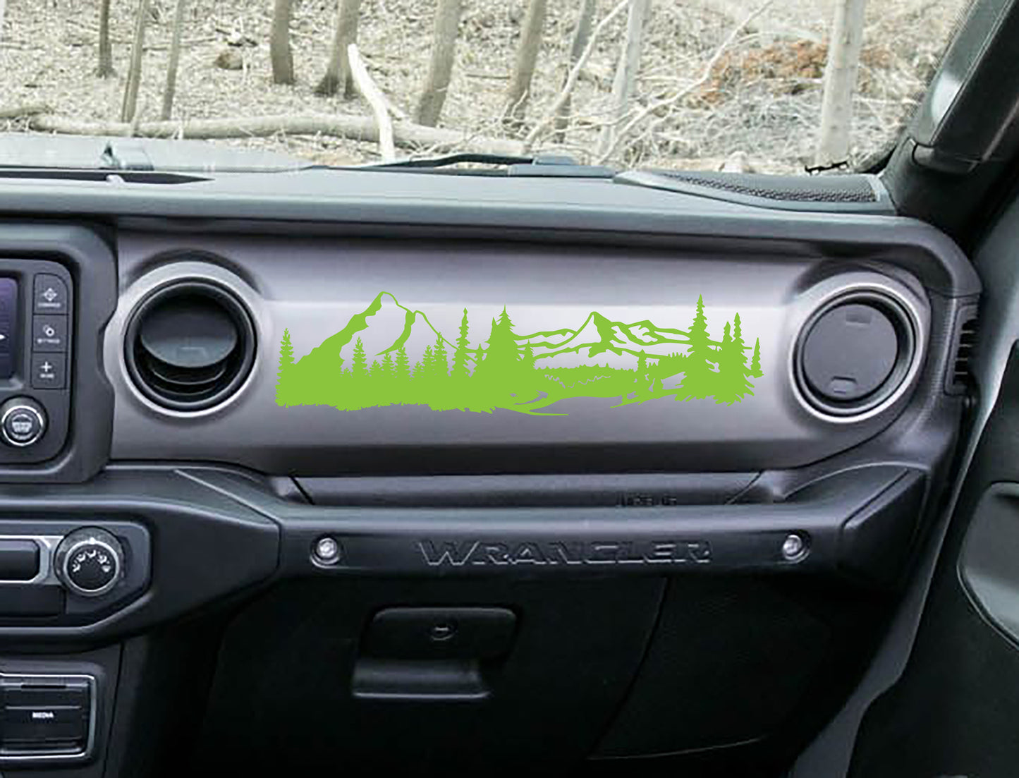 JL/JT Dashboard Mountain Scene Ver 1 Vinyl Decal