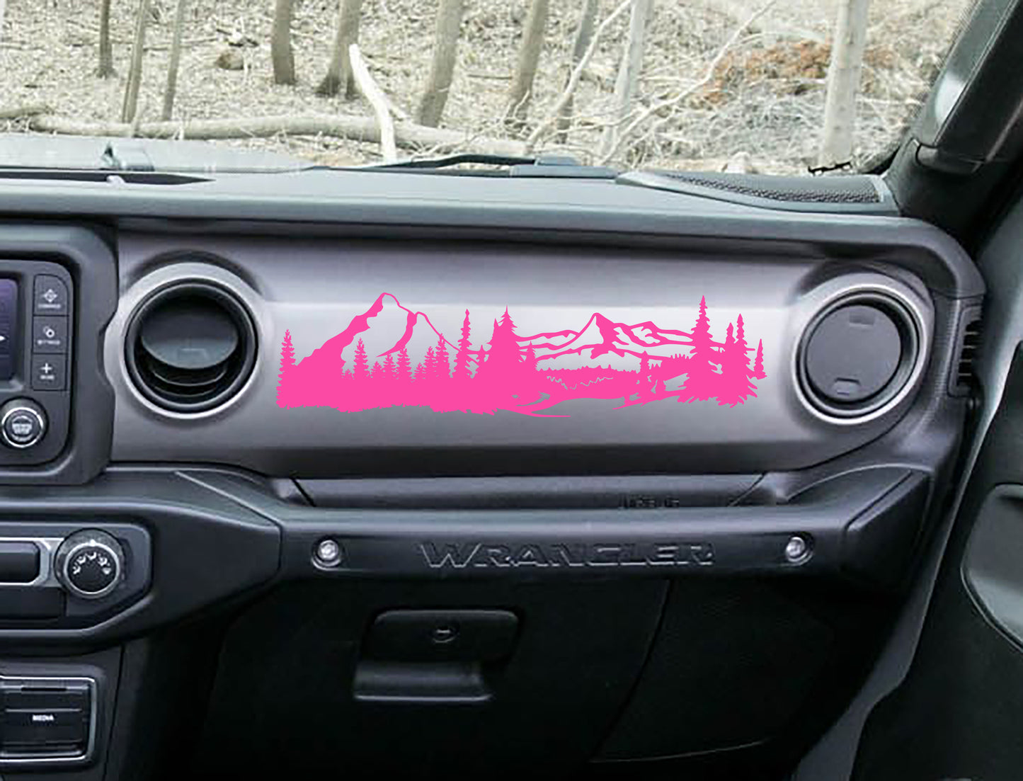 JL/JT Dashboard Mountain Scene Ver 1 Vinyl Decal