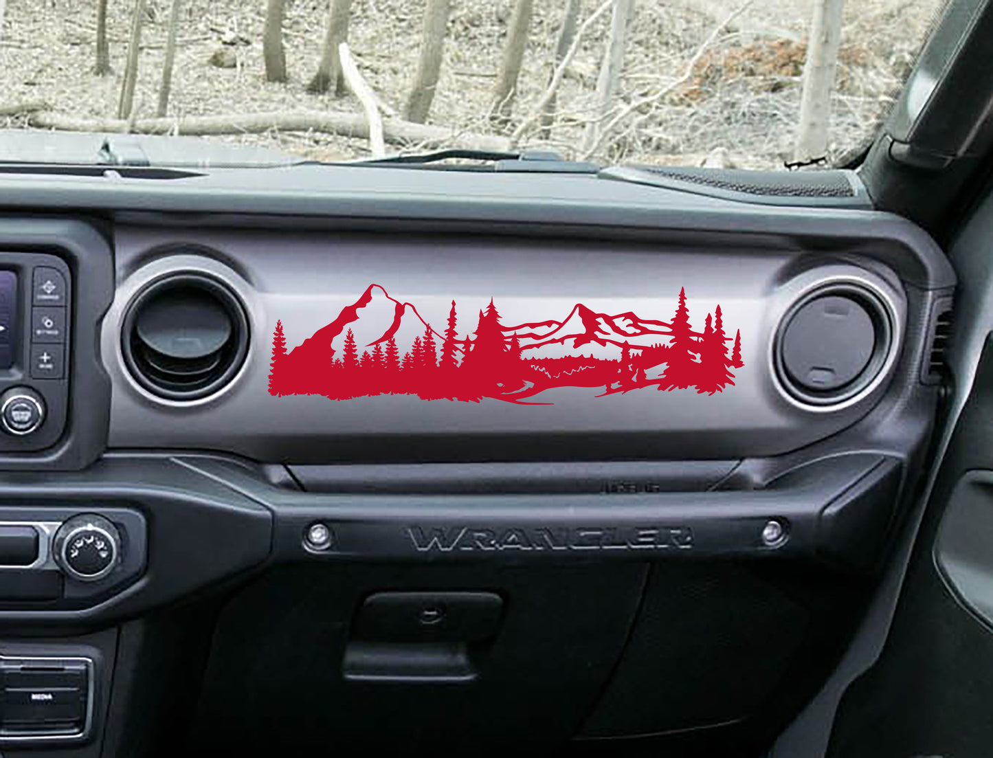 JL/JT Dashboard Mountain Scene Ver 1 Vinyl Decal