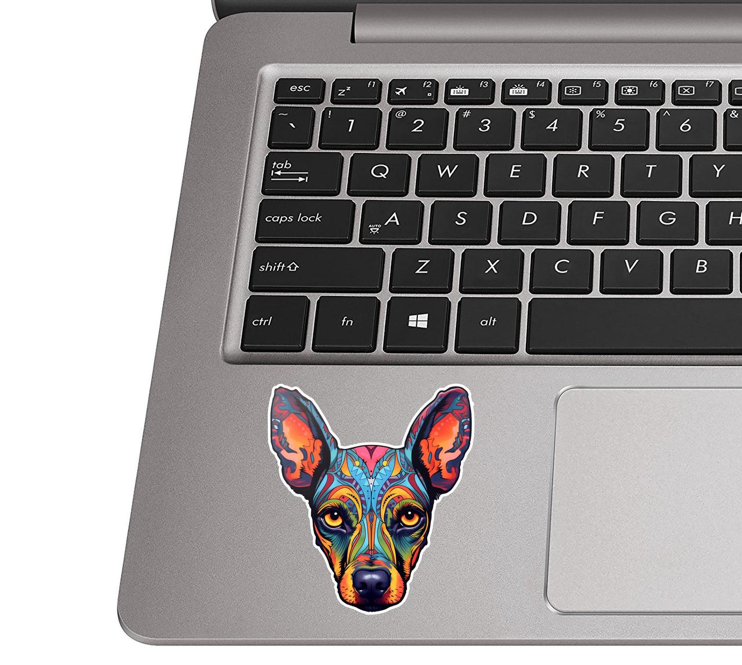 Doberman Pincher Colorful Sugar Skull Vinyl Sticker
