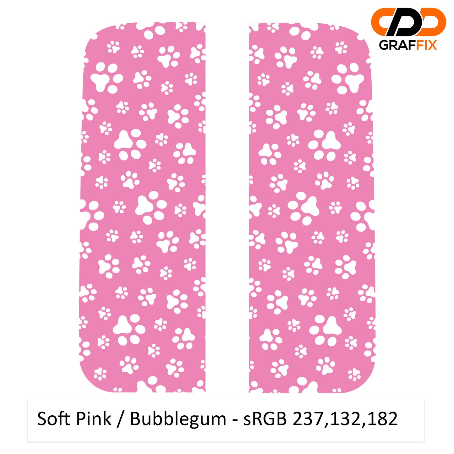 Dog Paw Print Pattern Side Window Vinyl Decal Set - Fits Jeep Wrangler JL 2018+/Fits Jeep Gladiator JT 2020+