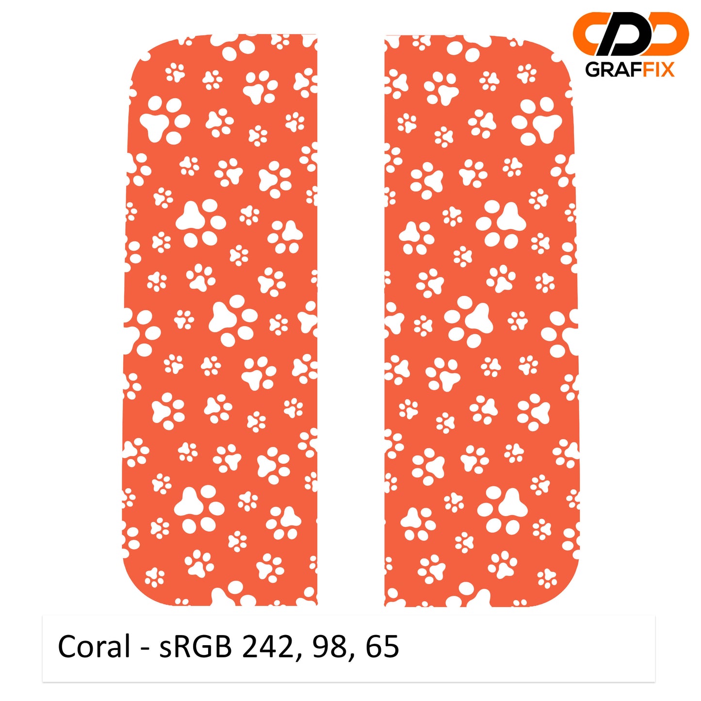 Dog Paw Print Pattern Side Window Vinyl Decal Set - Fits Jeep Wrangler JL 2018+/Fits Jeep Gladiator JT 2020+