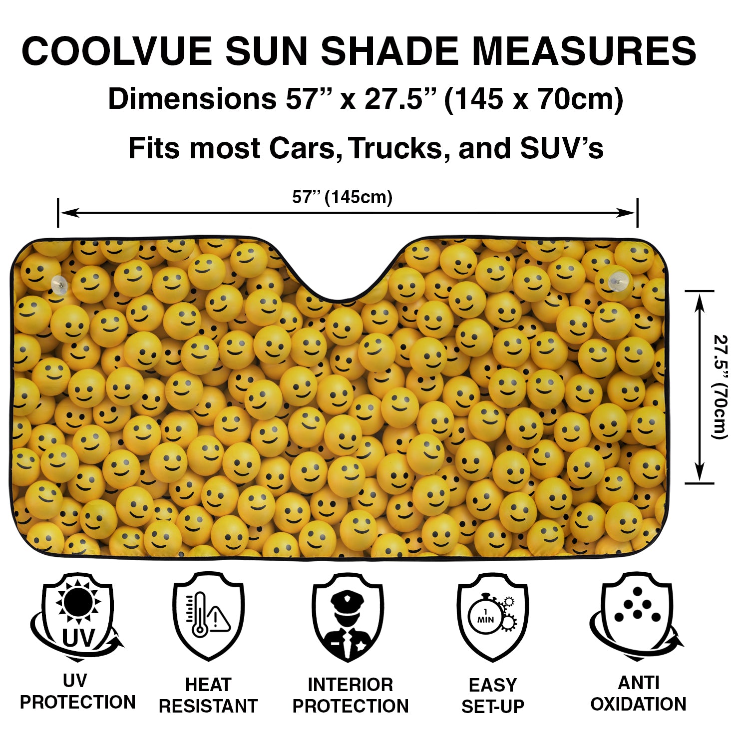 a pile of yellow smiley faces on a white background