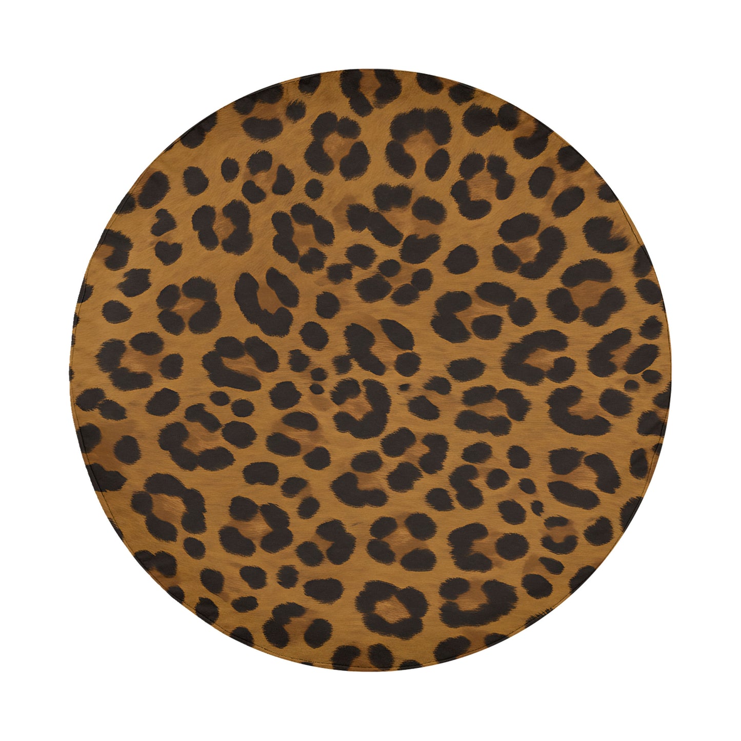 a circular pattern with a leopard print design.