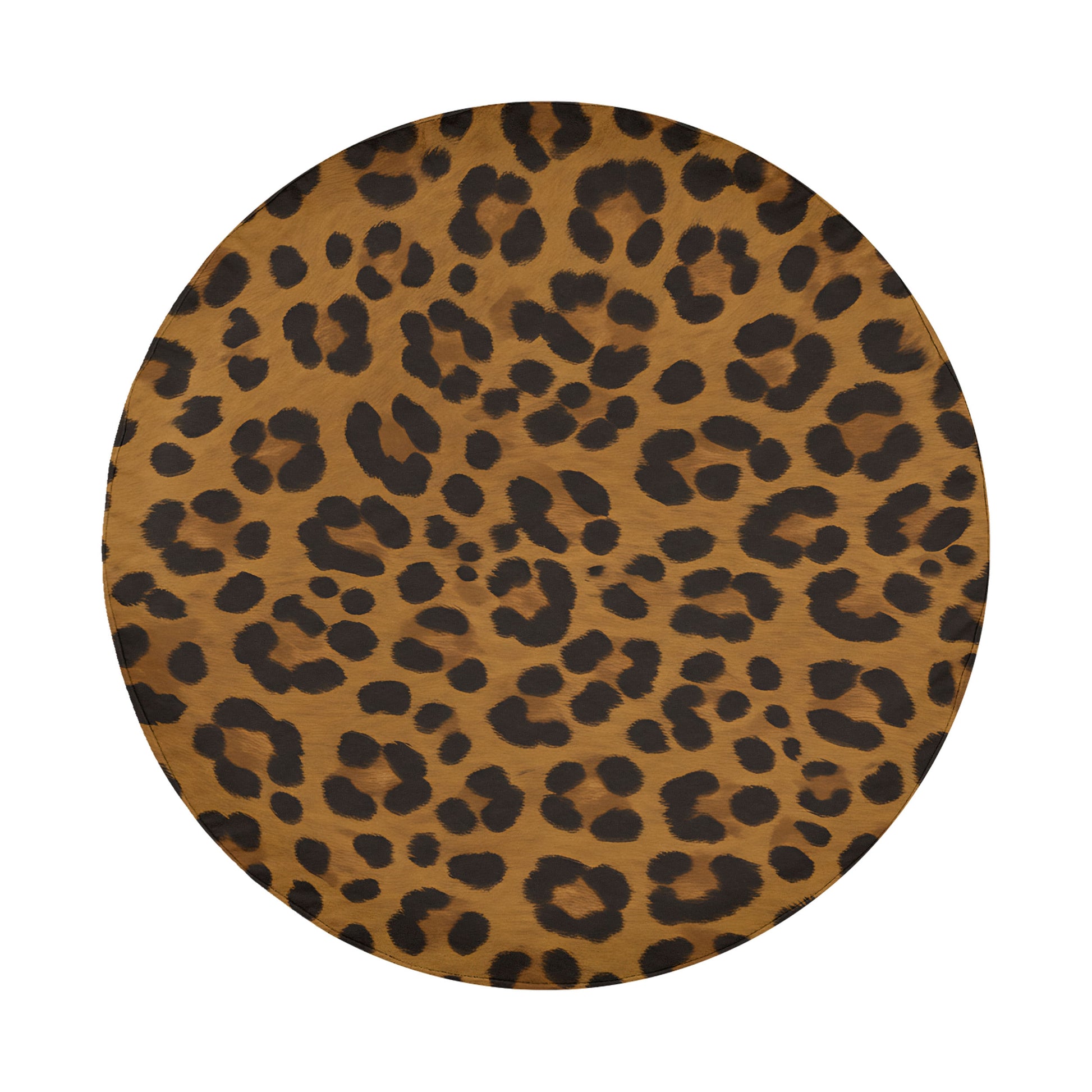 a circular pattern with a leopard print design.