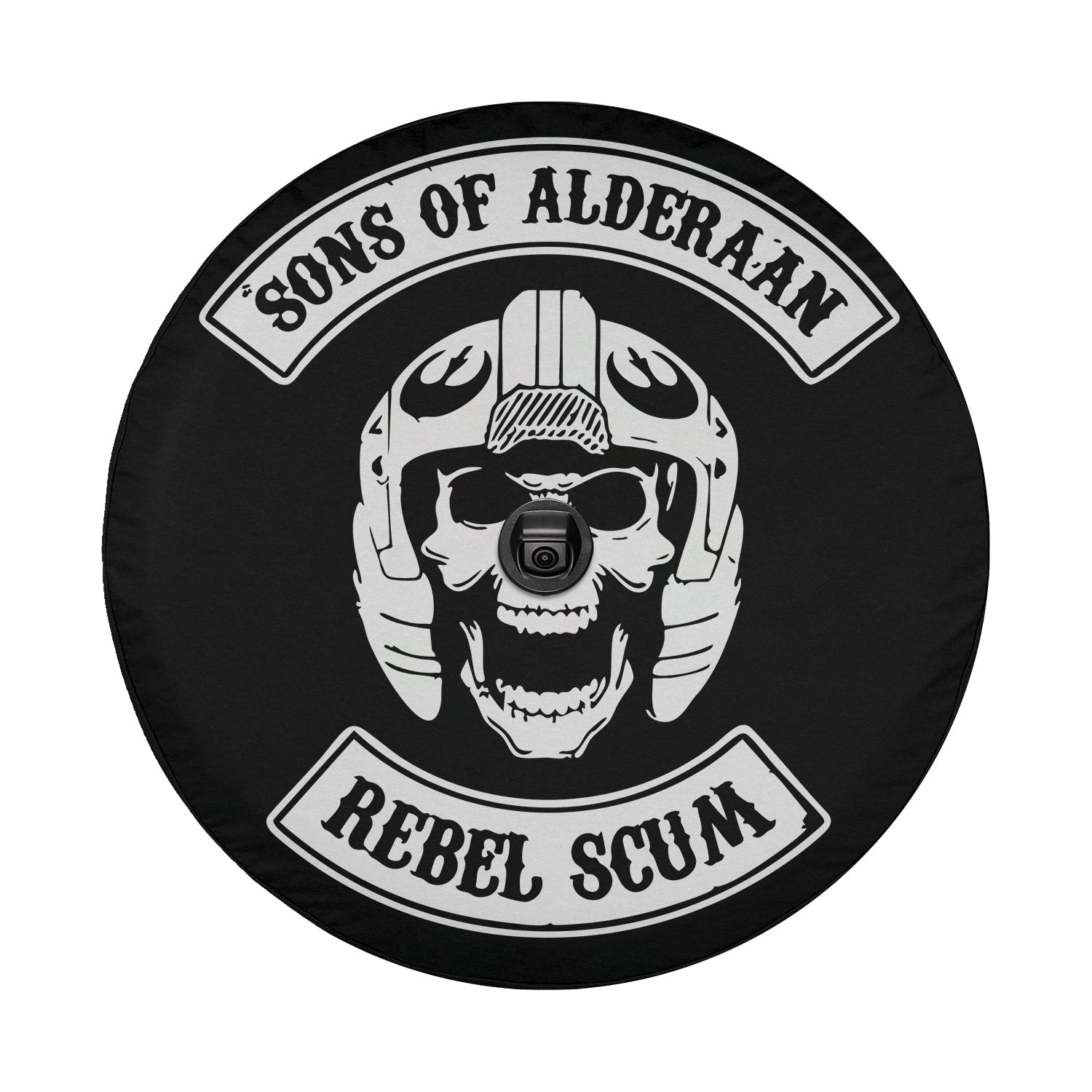 a black and white photo of a skull wearing a helmet
