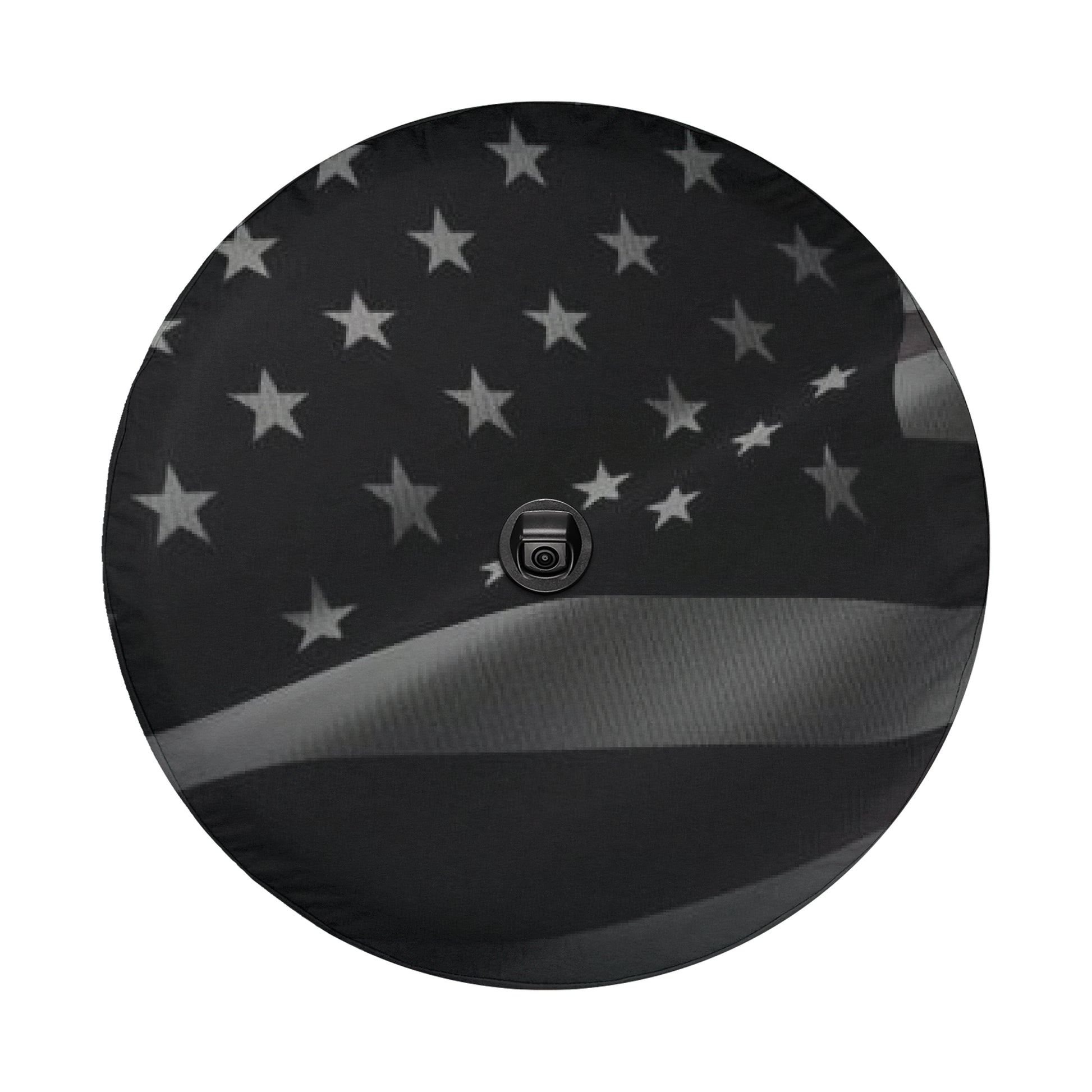 a black and white picture of an american flag