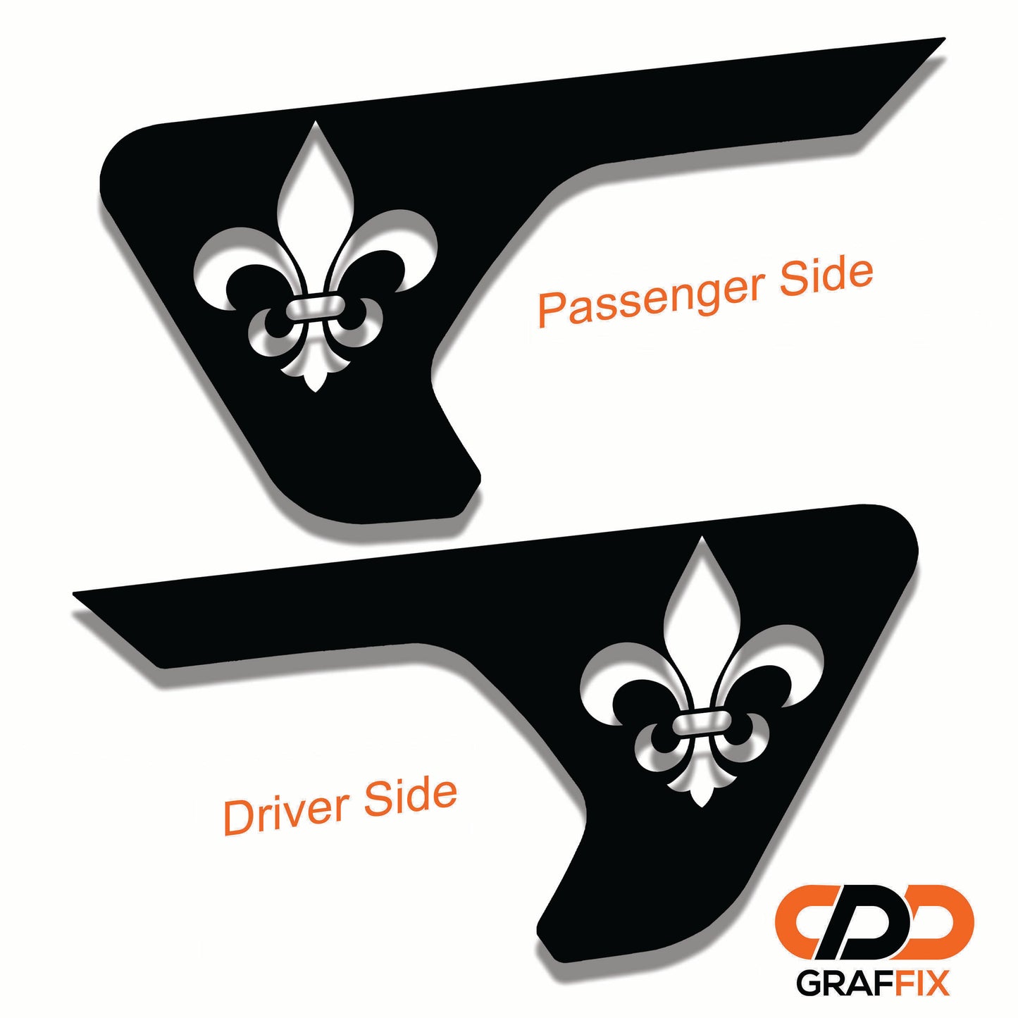Fleur De Lis Fender Vent Vinyl Decal - Fits Jeep Wrangler JL/Jeep Gladiator JT 2018+