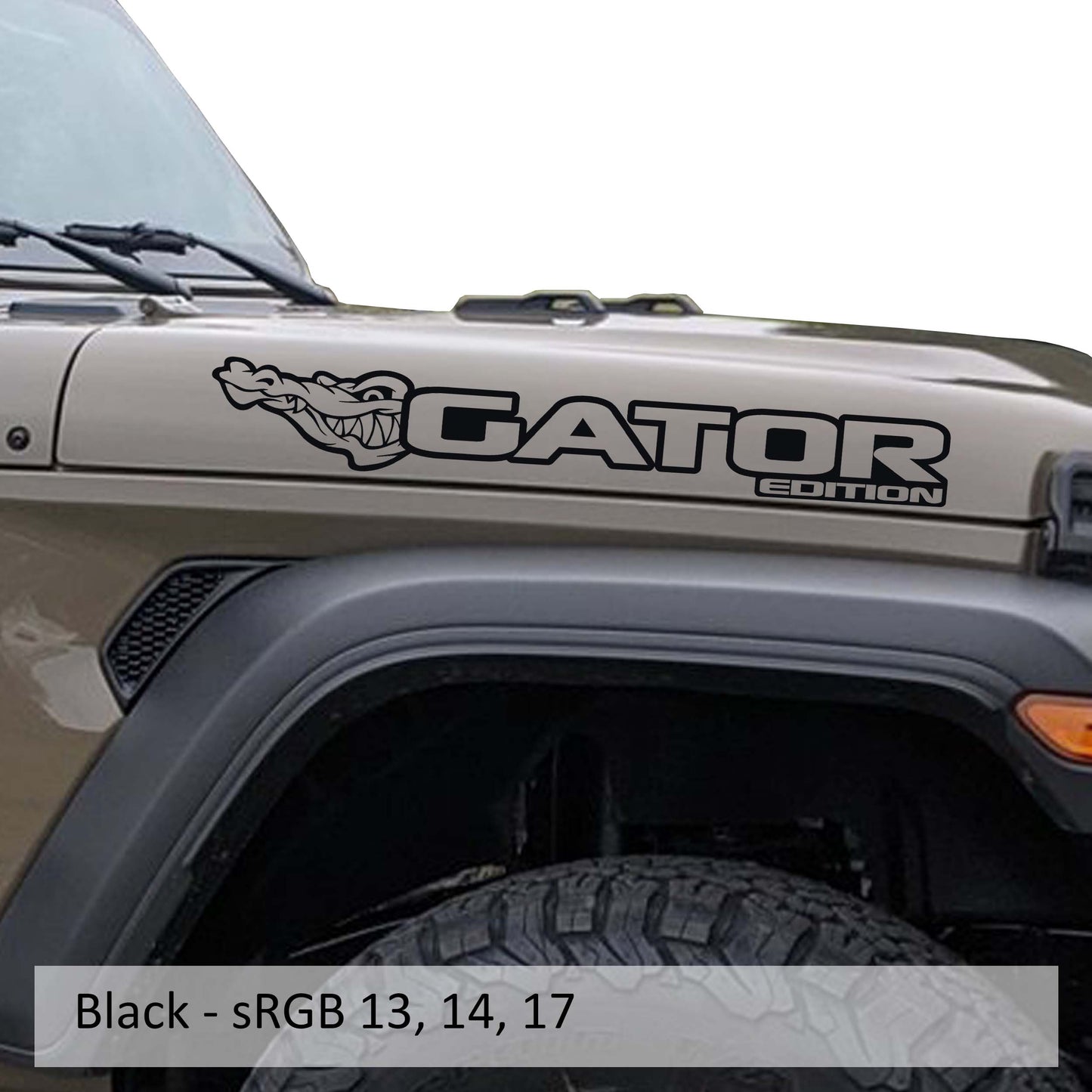 Gator Green Edition Hood Decal Set (Pair)