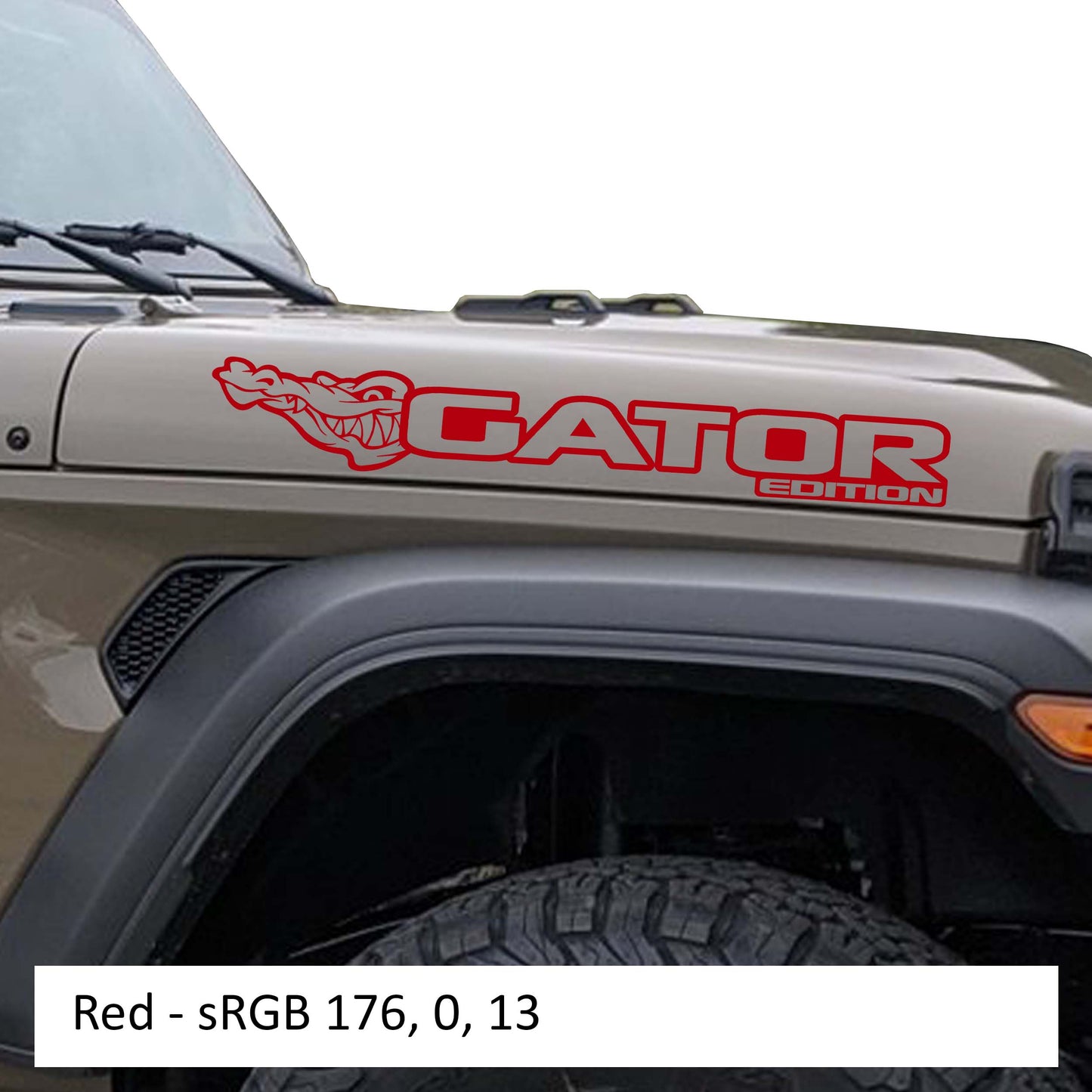 Gator Green Edition Hood Decal Set (Pair)