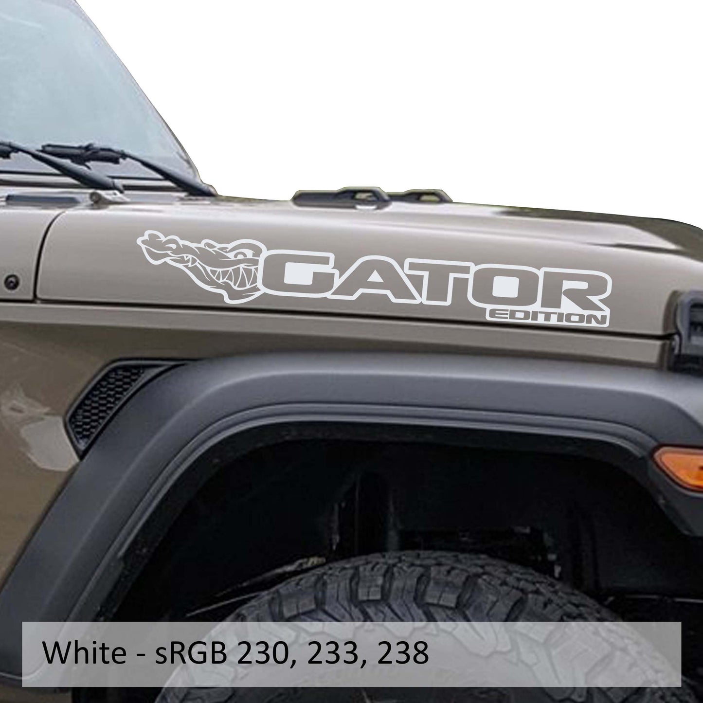 Gator Green Edition Hood Decal Set (Pair)