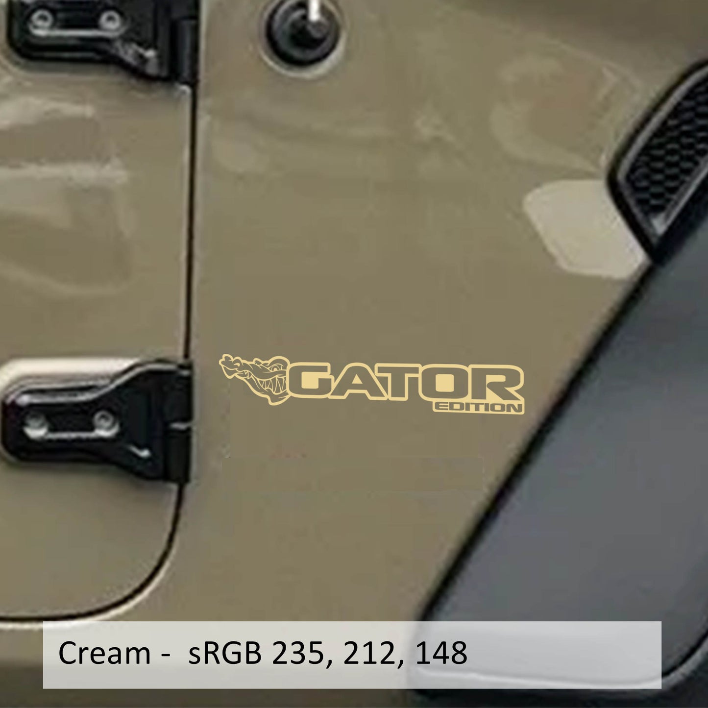 Gator Edition Decal (Pair) Fender Decals For Wrangler/Gladiator JL/JT