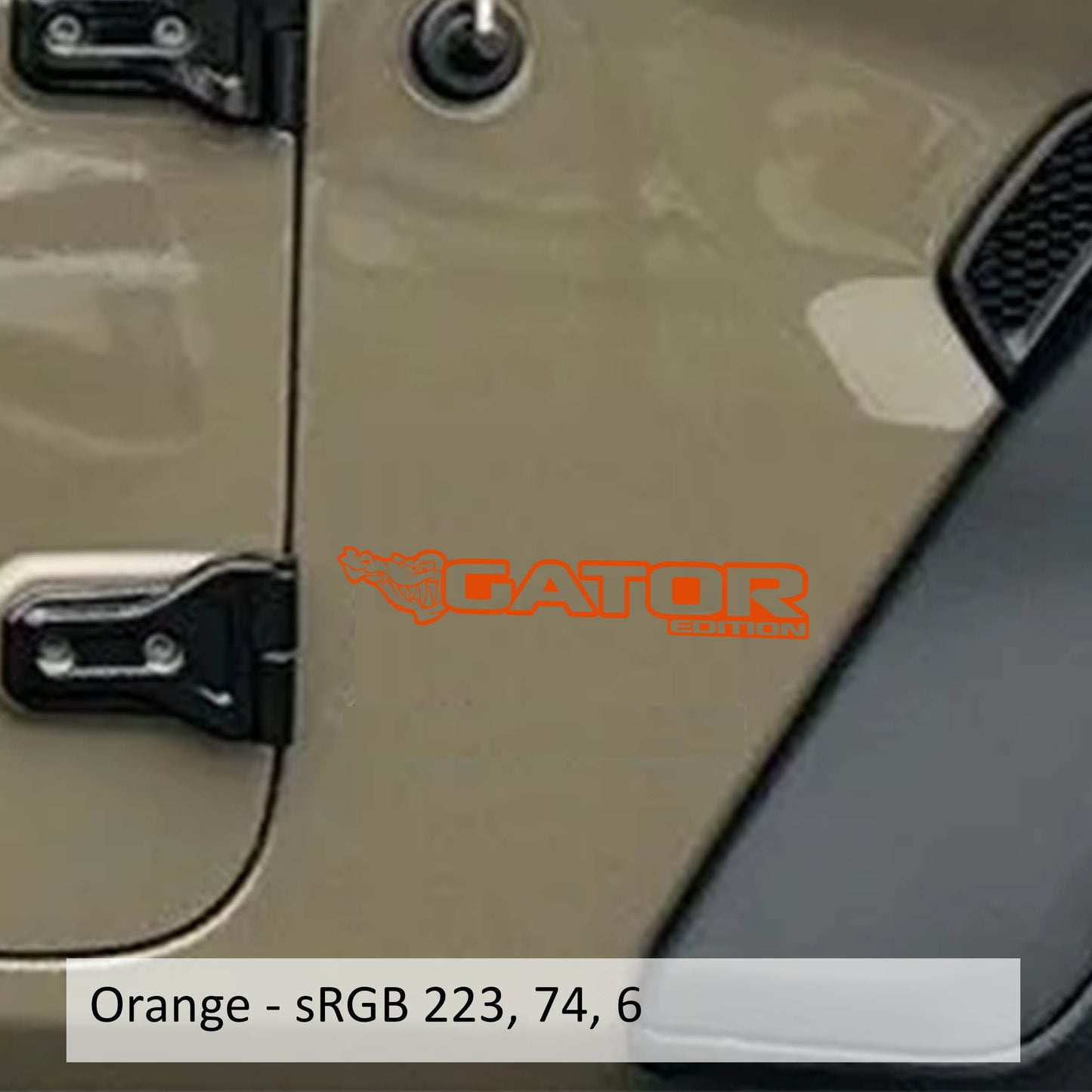 Gator Edition Decal (Pair) Fender Decals For Wrangler/Gladiator JL/JT