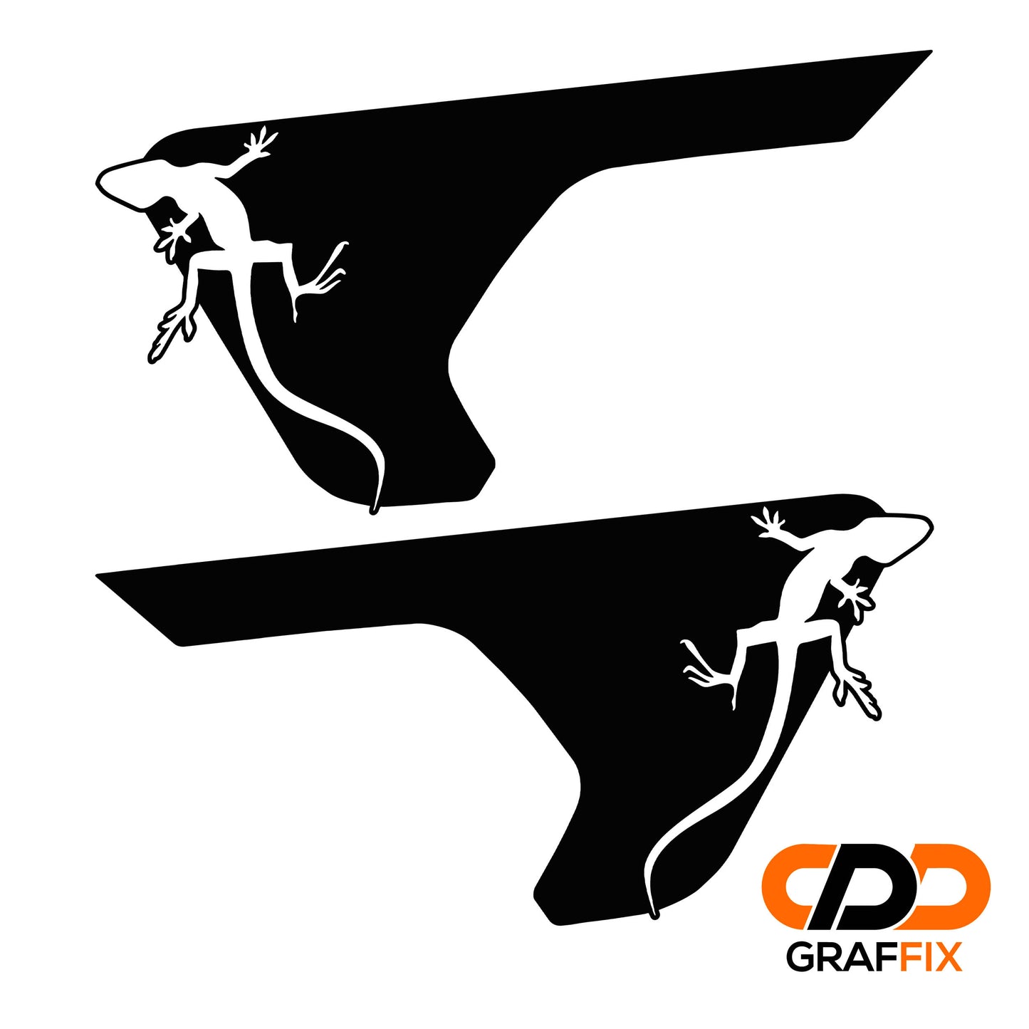 Climbing Gecko JL/JT Fender Vent Blackout Decal Pair - Fits Jeep Wrangler JL/Jeep Gladiator JT 2018 - 2025