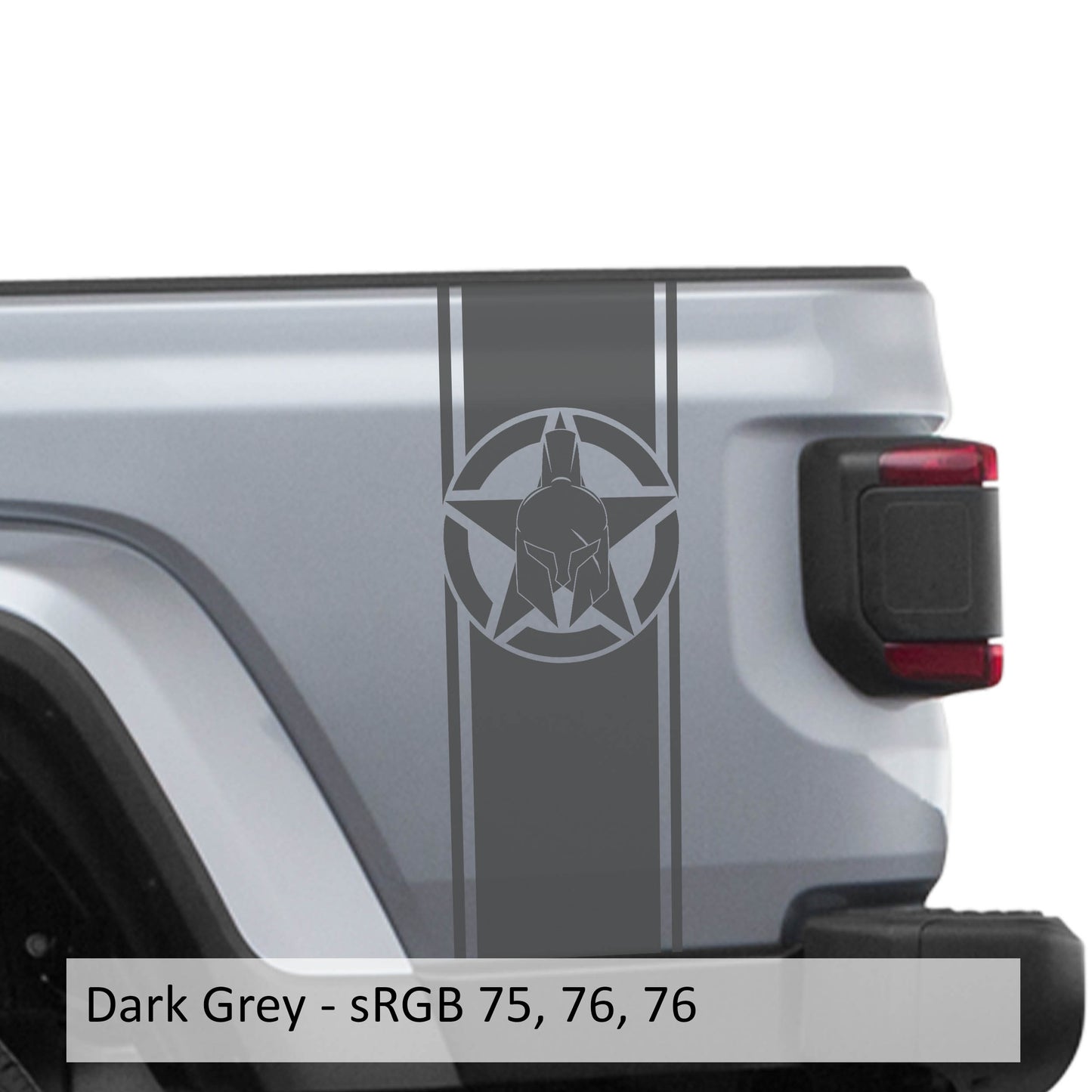 Gladiator Alpha Romeo Star Bedside Stripe Graphic Decal Set - Fits Jeep Wrangler JL/Jeep Gladiator JT 2018+
