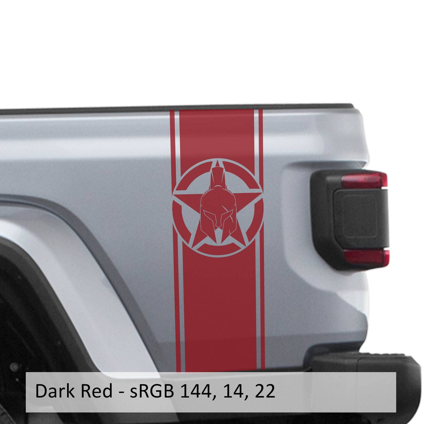 Gladiator Alpha Romeo Star Bedside Stripe Graphic Decal Set - Fits Jeep Wrangler JL/Jeep Gladiator JT 2018+