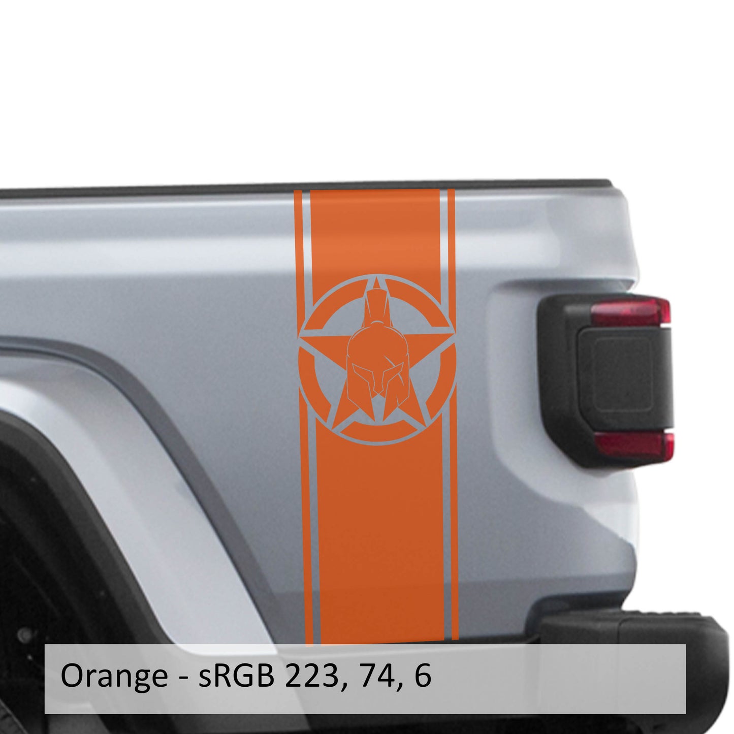 Gladiator Alpha Romeo Star Bedside Stripe Graphic Decal Set - Fits Jeep Wrangler JL/Jeep Gladiator JT 2018+